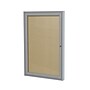 Ghent 24" H x 18" W Enclosed Vinyl Bulletin Board with Satin Frame, 1 Door, Caramel (PA12418VX-181)~#|#~sp17740519_sc7