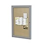 Ghent 24" H x 18" W Enclosed Vinyl Bulletin Board with Satin Frame, 1 Door, Caramel (PA12418VX-181)~#|#~sp17740520_sc7