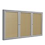 Ghent 4' H x 6' W Enclosed Vinyl Bulletin Board with Satin Frame, 3 Door (PA34872VX-181)~#|#~sp17740522_sc7