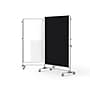 Ghent Nexus Partition Mobile 2-Sided Porcelain Magnetic Whiteboard/ Fabric Bulletin Board, Black, 76" H x 52" W (NEX224MFP-95)~#|#~sp17740656_sc7