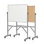 Ghent 3' H x 4' W Reversible Cork Bulletin Board/Whiteboard with Aluminum Frame (ARMK34)~#|#~sp17740784_sc7