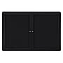 Ghent Ovation 3' H x 4' W Enclosed Fabric Bulletin Board with Black Frame, 2 Door, Black (OVK2-F95)~#|#~sp17740836_sc7