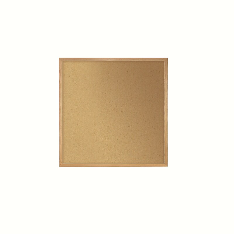 Ghent 4' H x 4' W Natural Cork Bulletin Board with Wood Frame (WK44) image 1