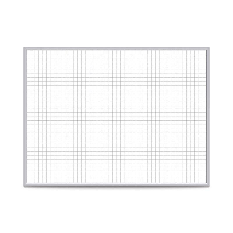 Ghent 1" x 1" Grid Magnetic Whiteboard, 4'H x 8'W (GRPM321G-48) image 1