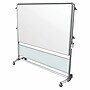 Ghent Nexus IdeaWall 76"H x 76"W Mobile 2-Sided Porcelain Magnetic Whiteboard (NEX206MW-FR)~#|#~sp17741407_sc7