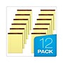 TOPS Legal Pad Notepad, 8.5" x 11.75", Wide Ruled, Canary, 50 Sheets/Pad, Dozen (7532)~#|#~sp177517716_sc7
