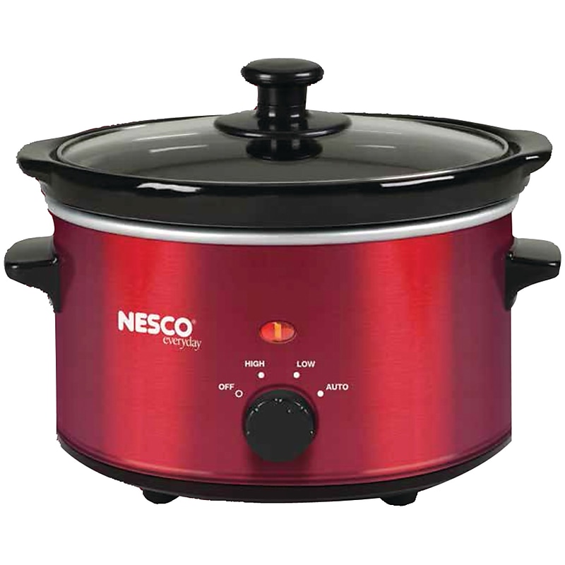 Nesco American Harvest 1.5-Quart Oval Slow Cooker, Metallic Red (SC-150R) image 1