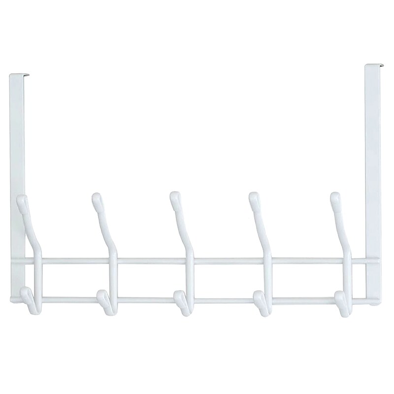 Better Houseware 2-Tier Over-Door Hook Rack, White (1961) image 1