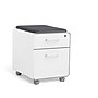 Poppin Stow 2-Drawer Mobile Vertical File Cabinet, Letter/Legal Size, Lockable, 21.5"H x 15.75"W x 20"D, White (104731)~#|#~sp17784597_sc7