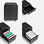 Poppin Black Mini Stow 2-Drawer Vertical File Cabinet, Rolling, Black (104730)~#|#~sp17784607_sc7