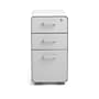 Poppin White + Light Gray Slim Stow 3-Drawer vertical File Cabinet, Light Gray (104668)~#|#~sp17784623_sc7