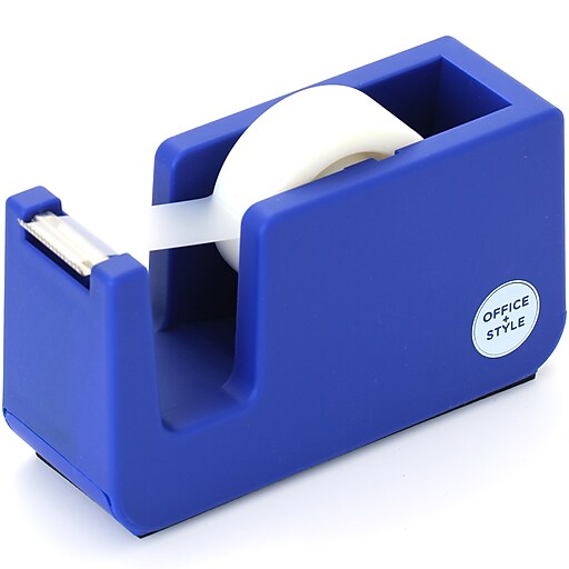 Office + Style Desktop Tape Dispenser, NonSkid Weighted Base, Blue (OS