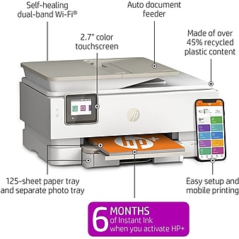 HP ENVY Inspire 7955e Wireless Color All-in-One Inkjet Printer Includes 6 months of FREE Ink with HP+ (1W2Y8A)