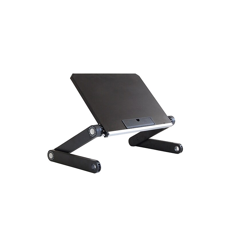 Uncaged Ergonomics WorkEZ Adjustable Aluminum Laptop Lap Desk Cooling Stand, Light Black (WELB) image 1