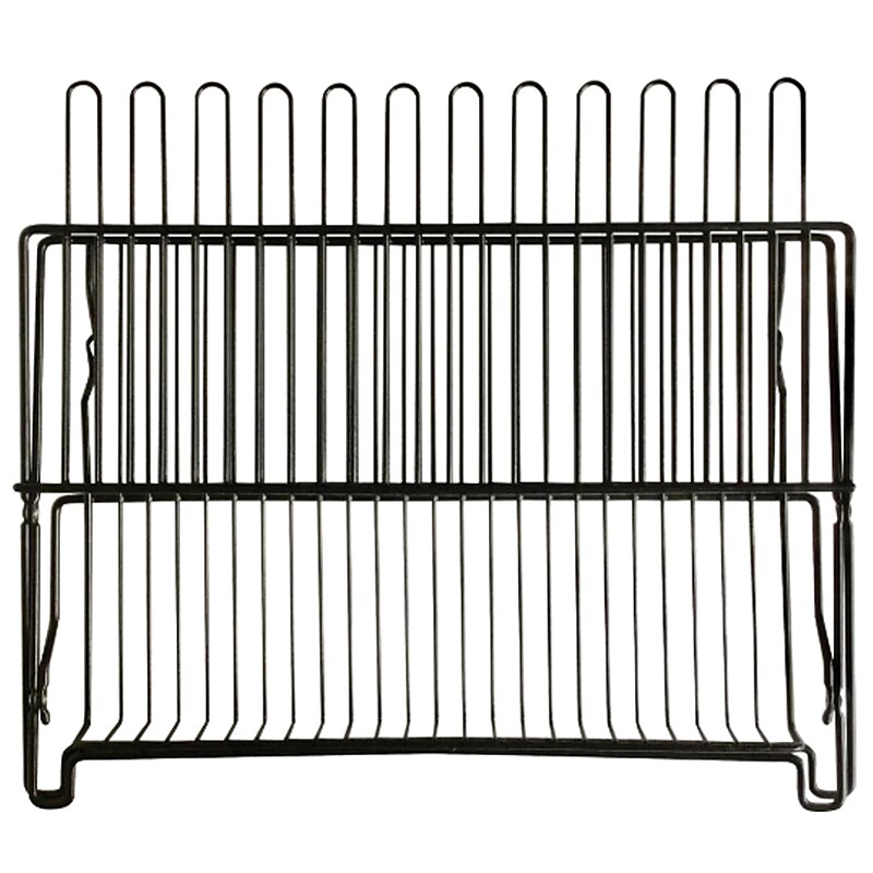 Better Houseware Coated-Steel Folding Dish Rack, Black (BTH1489E) image 1