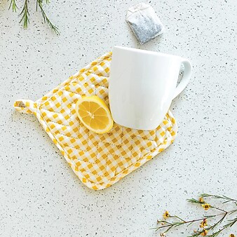 Better Houseware Gingham Pot Holder, Yellow (1583/Y)