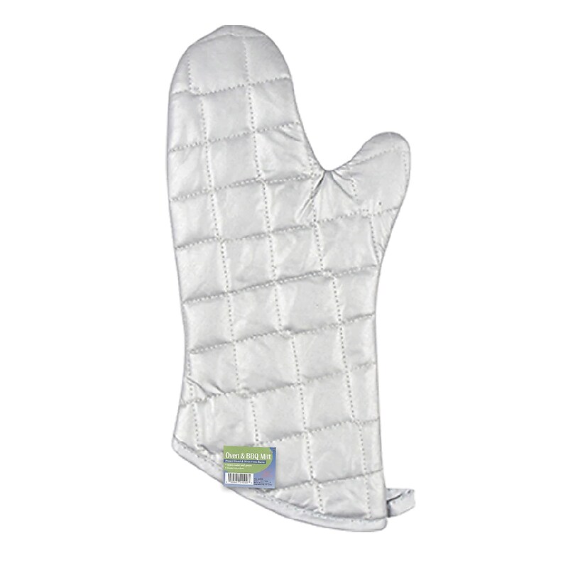 Better Houseware Silver Silicone Oven and BBQ Mitt, Silver, (1593) image 1