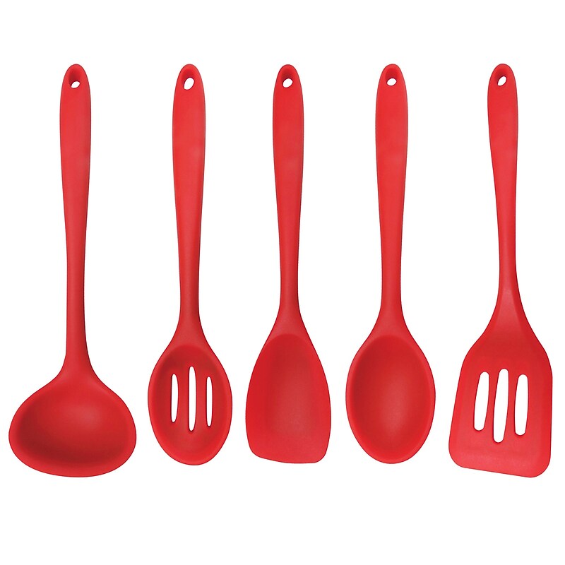 Better Houseware Silicone Cooking Utensils, 5-Piece (3500/R) image 1