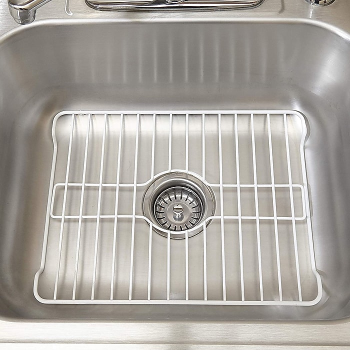 Starstar Matte Black 304 Stainless Steel Kitchen Sink Bottom Grid Protector - 19.25" X 13.25" Rack