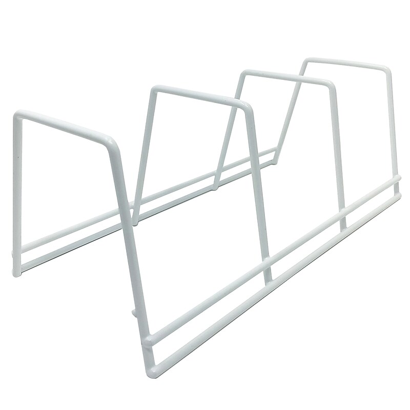 Better Houseware Coated-Steel 3-Section Plate Rack, White (1494) image 1