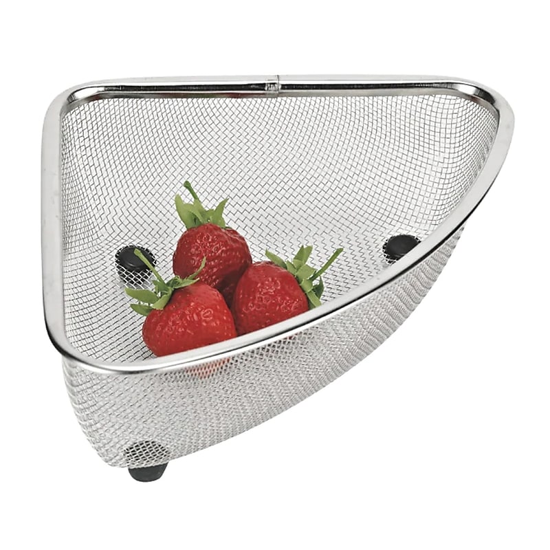 Better Houseware Stainless Steel Mesh Corner Sink Strainer, Silver (725) image 1