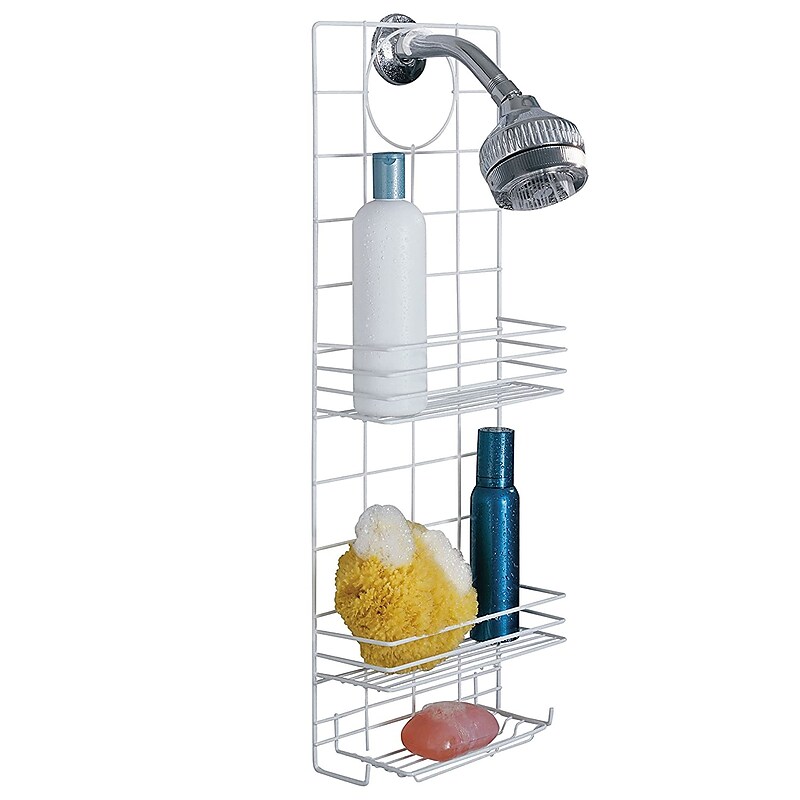 Better Houseware Coated-Steel Shower Caddy, White, (888/W) image 1