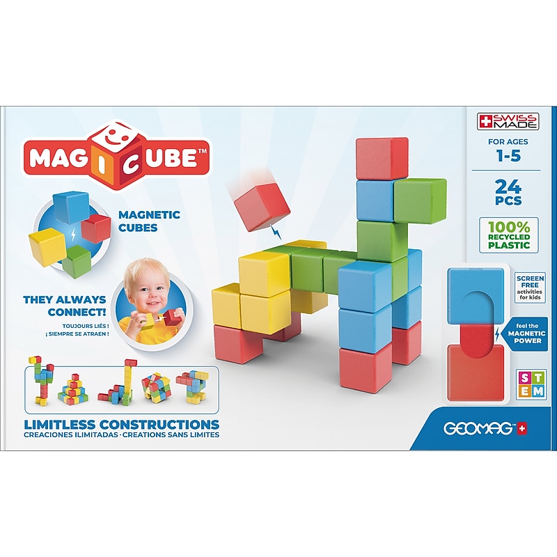 Geomag Magicubes Building Sets, 24 Pieces/Pack (GMW068) image 1