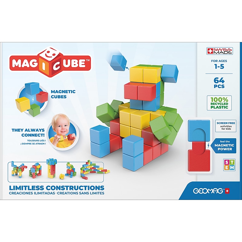 Geomag Magicubes Building Sets, 64 Pieces/Pack (GMW069) image 1
