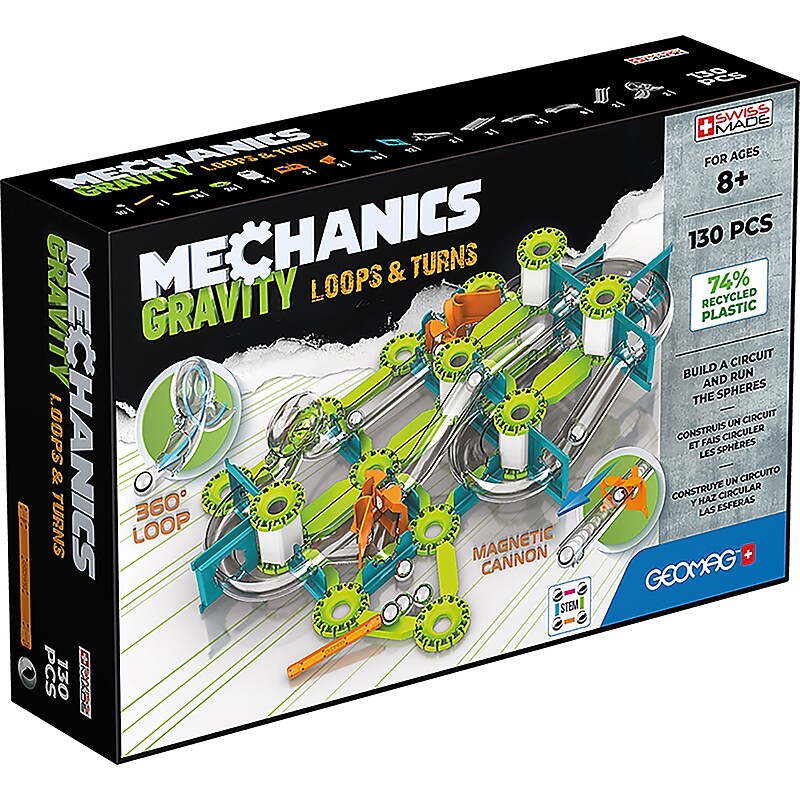 Geomag Mechanics Gravity Building Set, 130 Pieces/Pack (GMW763) image 1