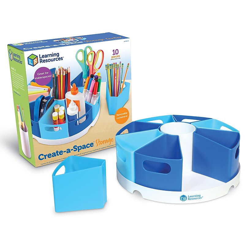 Learning Resources Create A Space Plastic Organizer Kits, Blue (LER3806B) image 1
