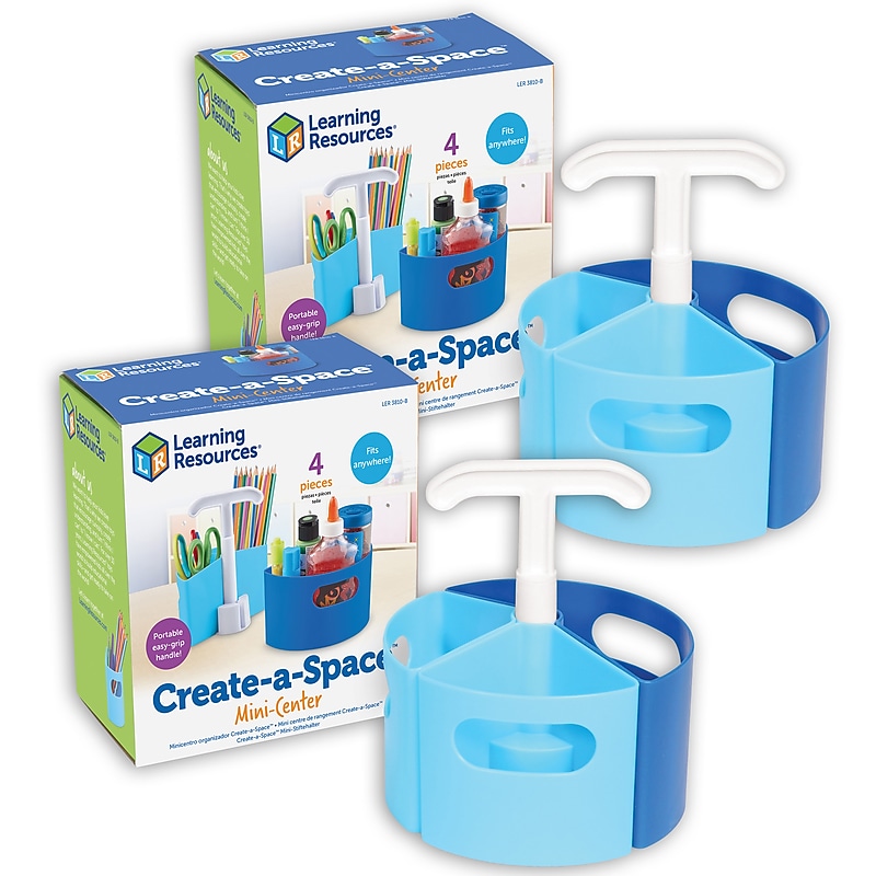 Learning Resources Create A Space Plastic Organizer Kits, Blue (LER3810B) image 1
