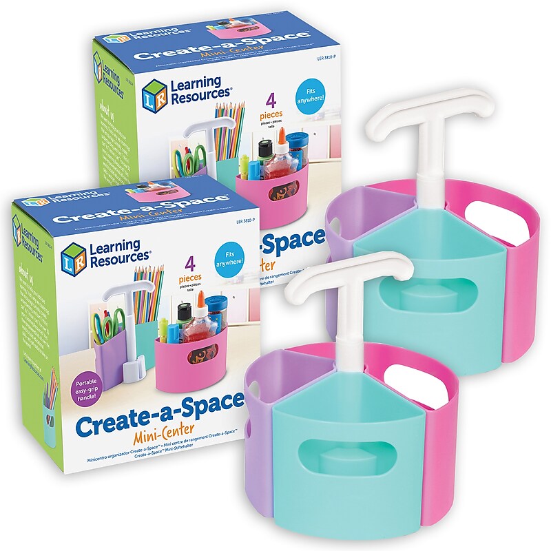 Learning Resources Create A Space Plastic Storage Containers, Assorted Colors (LER3810P) image 1
