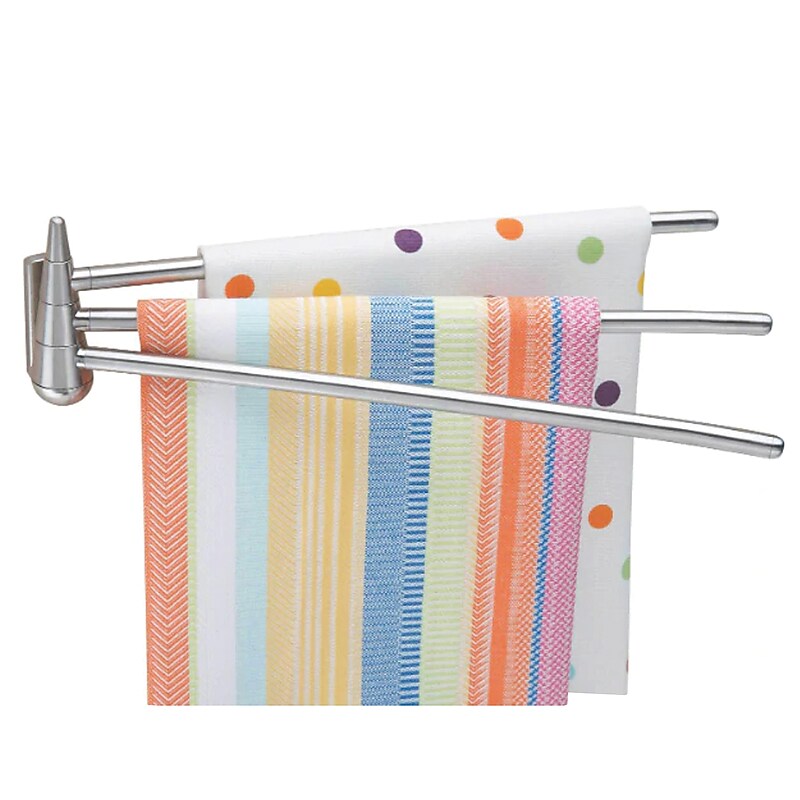 Better Houseware Stainless Steel 3-Arm Towel Bar, Silver (2490) image 1
