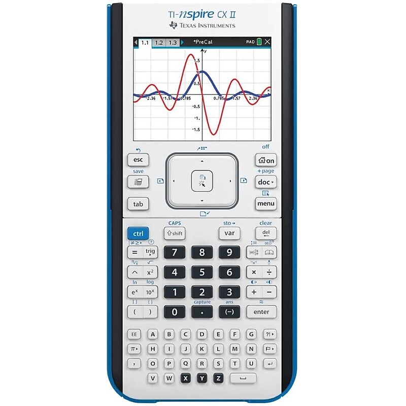 Texas Instruments TI-Nspire CX II Graphing Calculator, White, (NSCX2/TBL/1L3) image 1