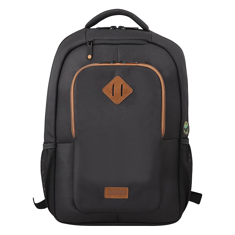 Urban Factory CYCLEE Recycled Plastic 15.6-Inch Eco Laptop Backpack, Black (ECB15UF) image 1