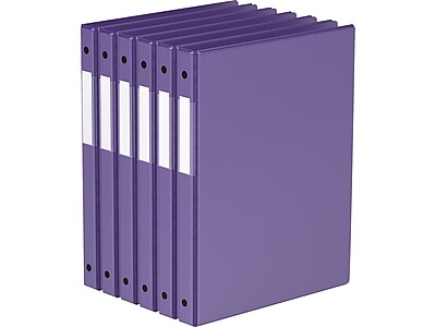 Davis Group Premium Economy 5/8" 3-Ring Non-View Binder, Purple, 6/Pack (2300-69-06)