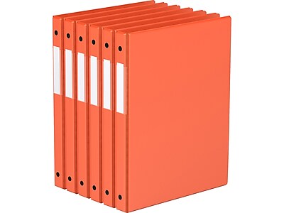Davis Group Premium Economy 5/8" 3-Ring Non-View Binder, Orange, 6/Pack (2300-19-06)