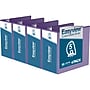 Davis Group Easyview Premium 5" 3-Ring View Binders, D-Ring, Purple, 4/Pack (8407-69-04)~#|#~sp179266449_sc7