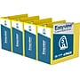Davis Group Easyview Premium 5" 3-Ring View Binders, D-Ring, Yellow, 4/Pack (8407-05-04)~#|#~sp179266539_sc7