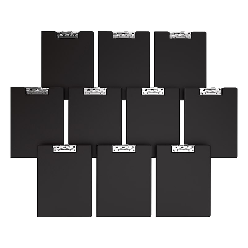Davis Group Premium Polypropylene Clipboard, Letter Size, Black, 10/Pack (4511-01-10) image 1