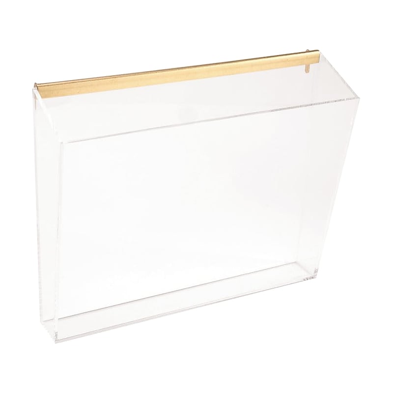 Russell+Hazel 1-Pocket Acrylic Letter-Size Wall File, Clear (51176) image 1