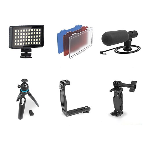 Bower Smart Photo Vlogger Kit with LED, Microphone Remote (WA