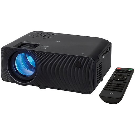 GPX Wireless Mini Projector with Bluetooth, Black (PJ609B) Staples
