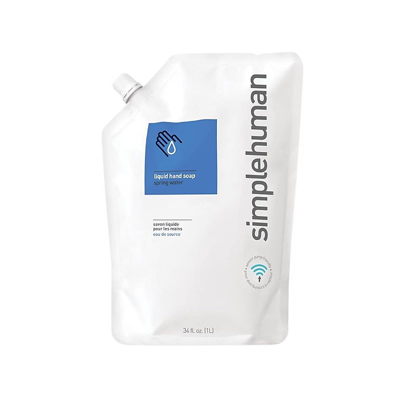 simplehuman Hand Soap Refill, Spring Water, 34 fl oz., 6/Carton (CT1021) image 1