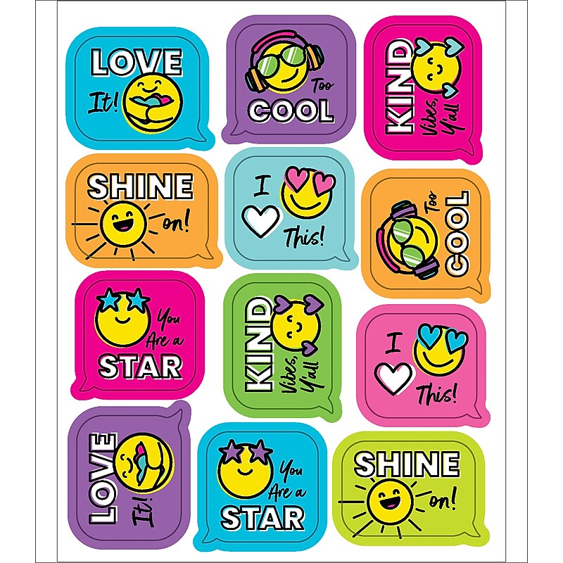 Carson-Dellosa Smiley Faces Motivational Stickers (168306) image 1