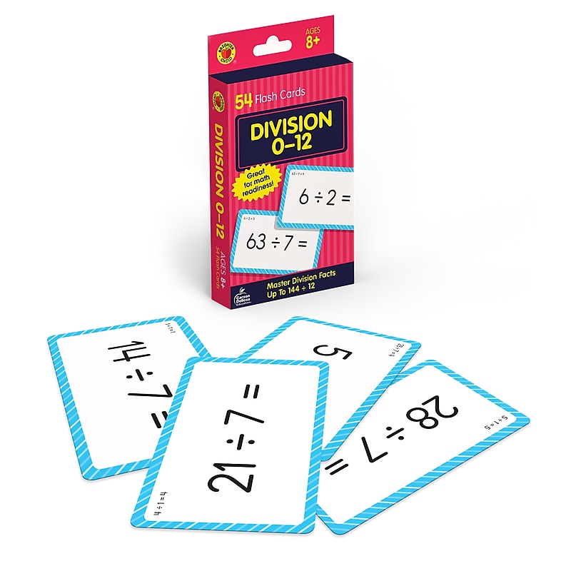 Carson Dellosa Division 0 to 12 Flash Cards, 54/Pack (0769677231) image 1