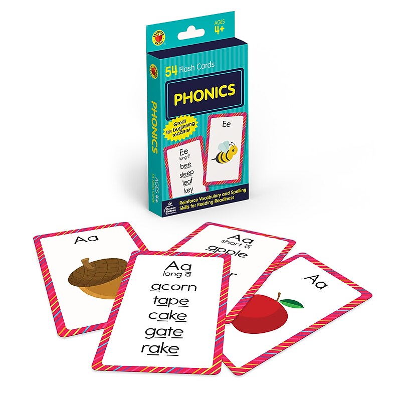 Carson Dellosa Phonics Flash Cards, 54/Pack (0769647499) image 1