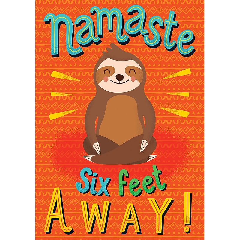 Carson-Dellosa Poster Namaste Six Feet Away! All Grades (106031) image 1