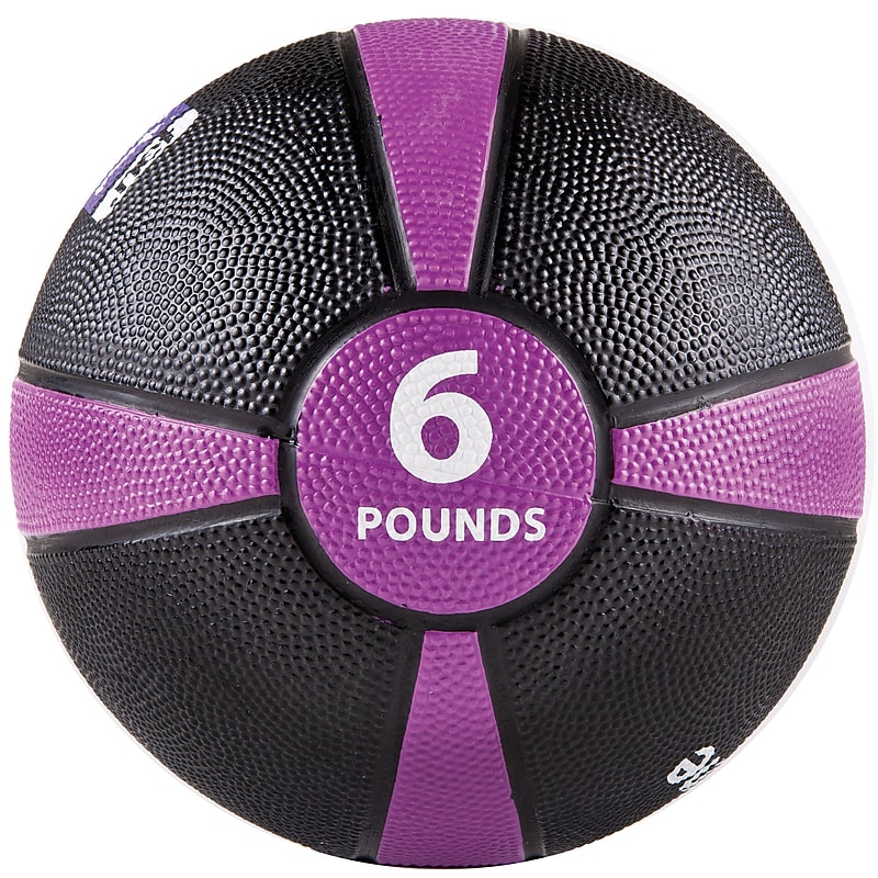 Gofit Medicine Ball, Black/Purple (GF-MB6) image 1