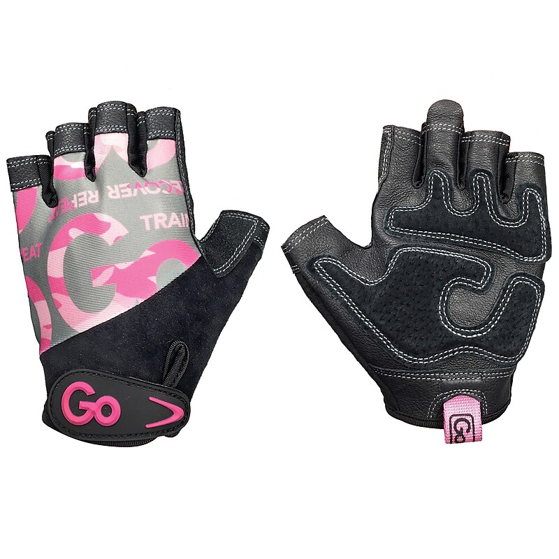Gofit Women’s Medium Weightlifting Gloves, Pink Camo (GF-WLG-M/PC) image 1